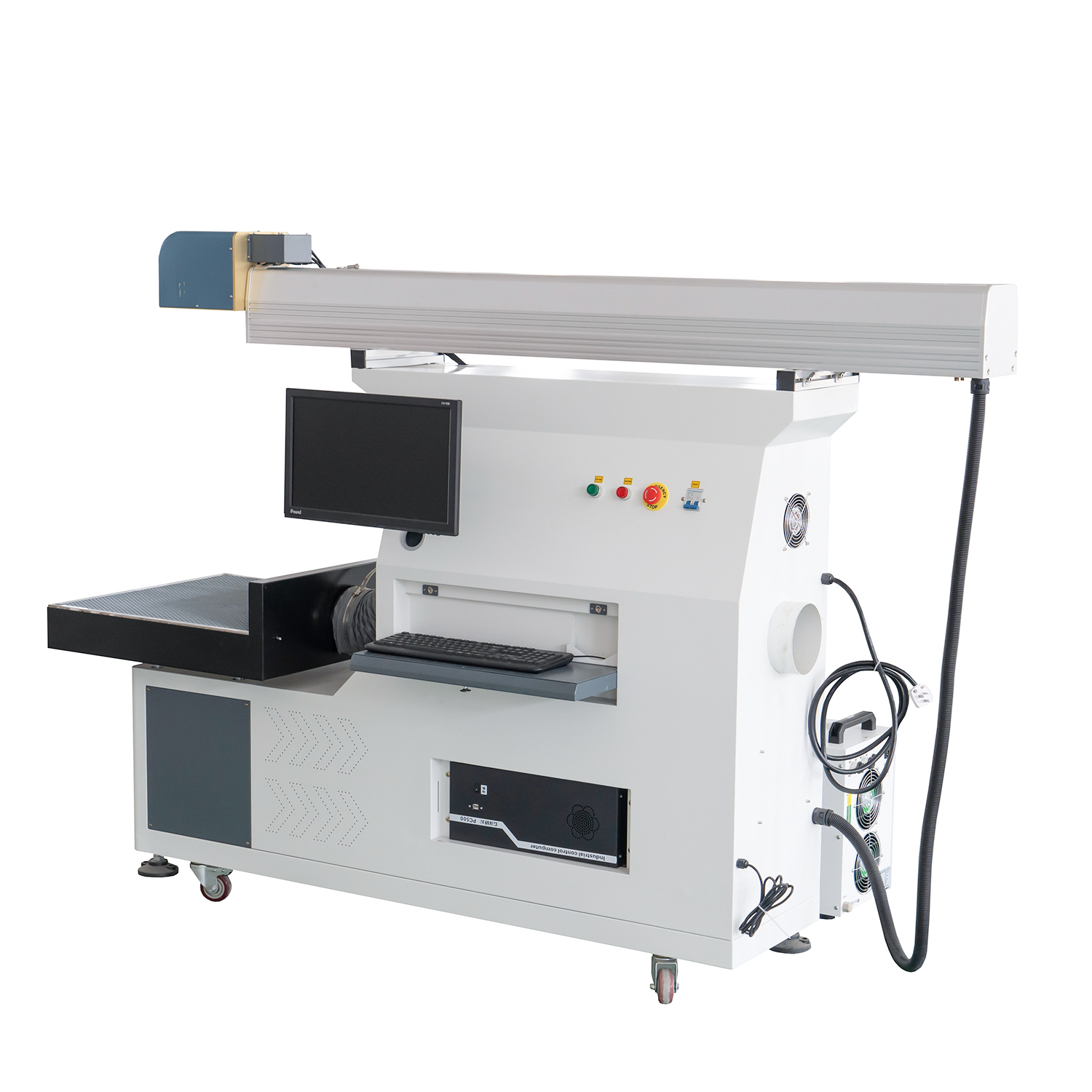Large Format Size 600x600mm Glass Tube CO2 100W Galvo Laser Cutter Marker Engraver for Reflective Film