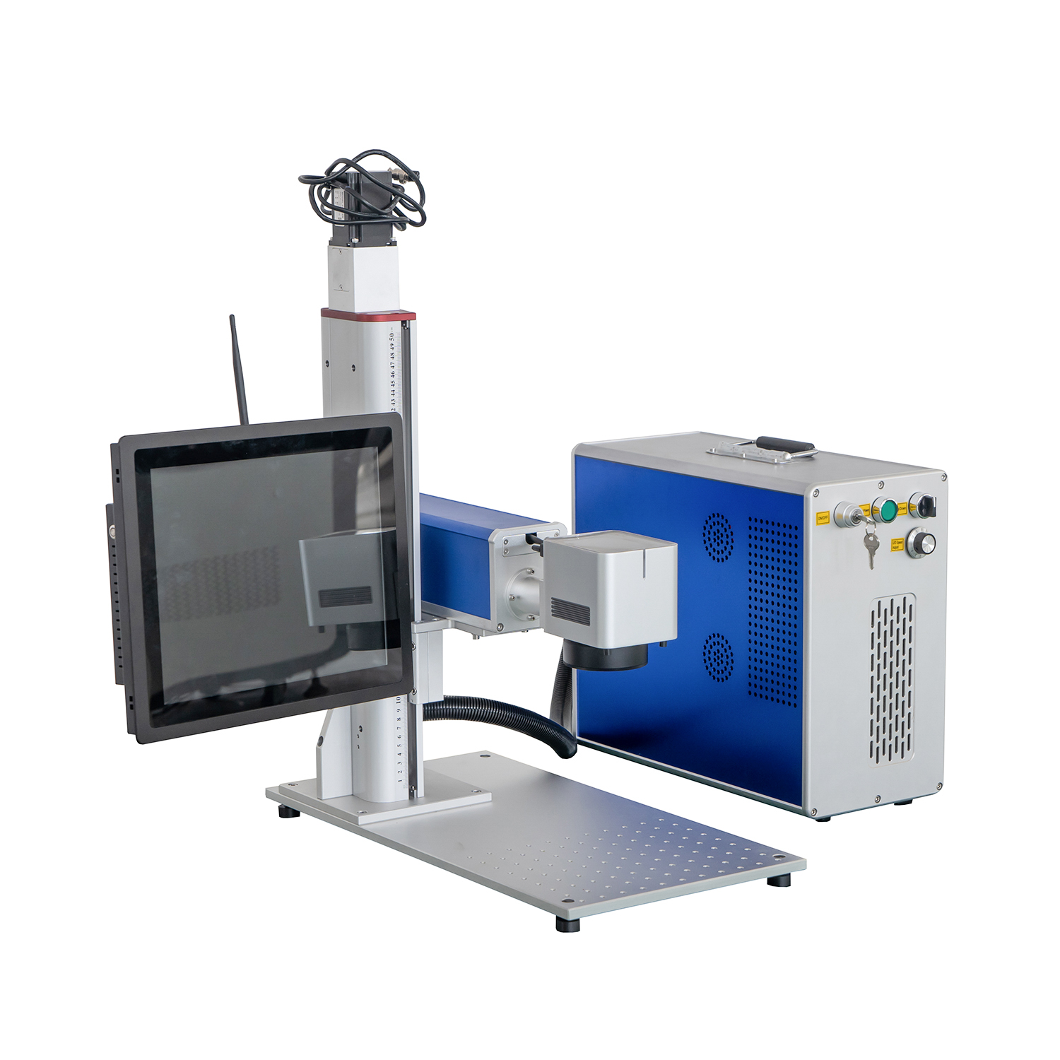 Touch Screen Computer IPG JPT RAYCUS MAX CNC Fiber Laser Marker Engraver Machine for Metal Plastic