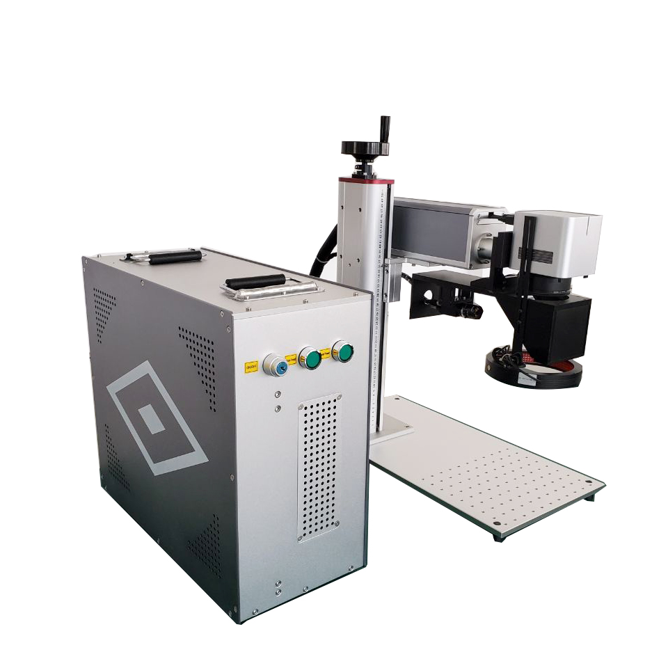 Automatic Positioning Focus Fiber Laser Marking Machine Flying Laser Engraving Machines 20W 30W 50W 100W with Camera